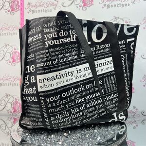 lululemon athletica Black Tote Bag with Red Logo